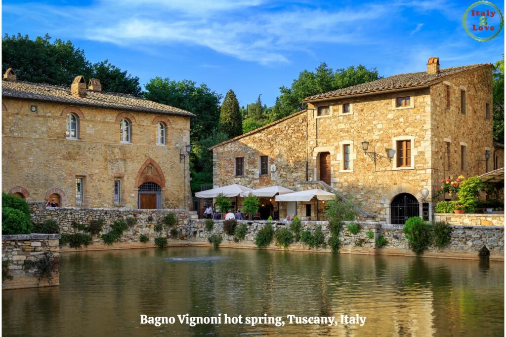 Bagno Vignoni hot spring, Tuscany, Italy